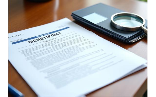 Documents et stylo sur une table, symbolisant l'audit et la conformité réglementaire